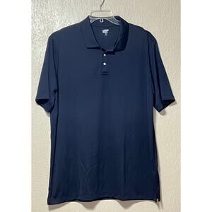 Lands End Men Polo Golf Tennis Core Shirt Short Sleeve Blue  XL 46-48 Tall New